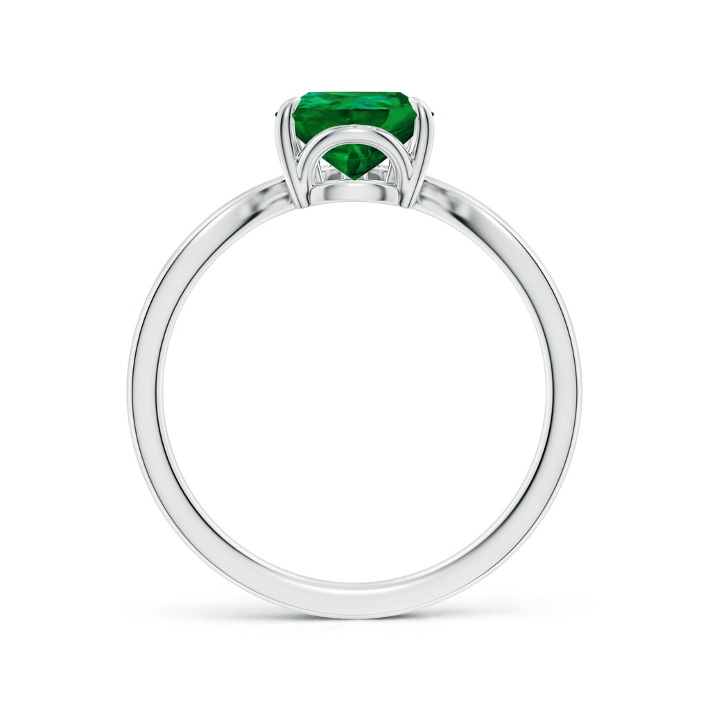 9x7mm Labgrown Lab-Grown Prong-Set Pear Emerald Chevron Engagement Ring in White Gold Side 199