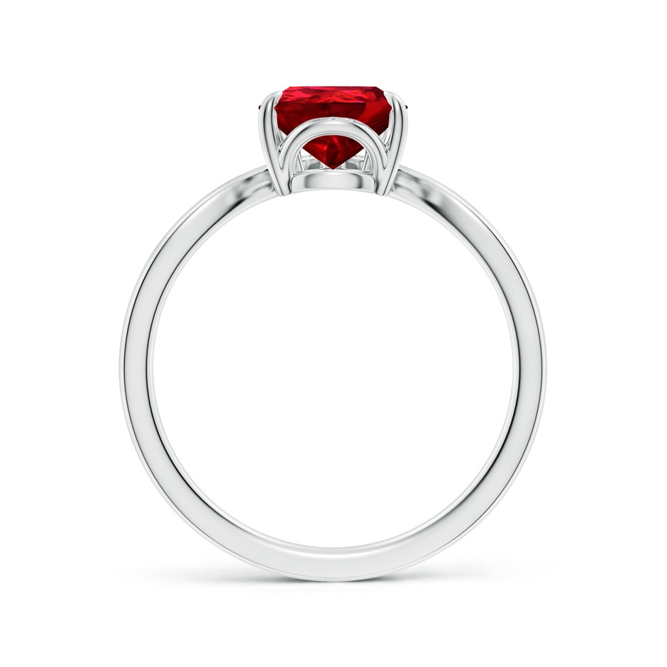 9x7mm Labgrown Lab-Grown Prong-Set Pear Ruby Chevron Engagement Ring in White Gold side 199