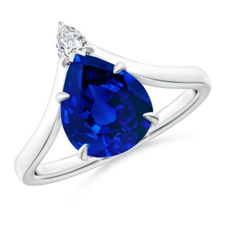 Pear Lab-Grown Lab Grown Blue Sapphire