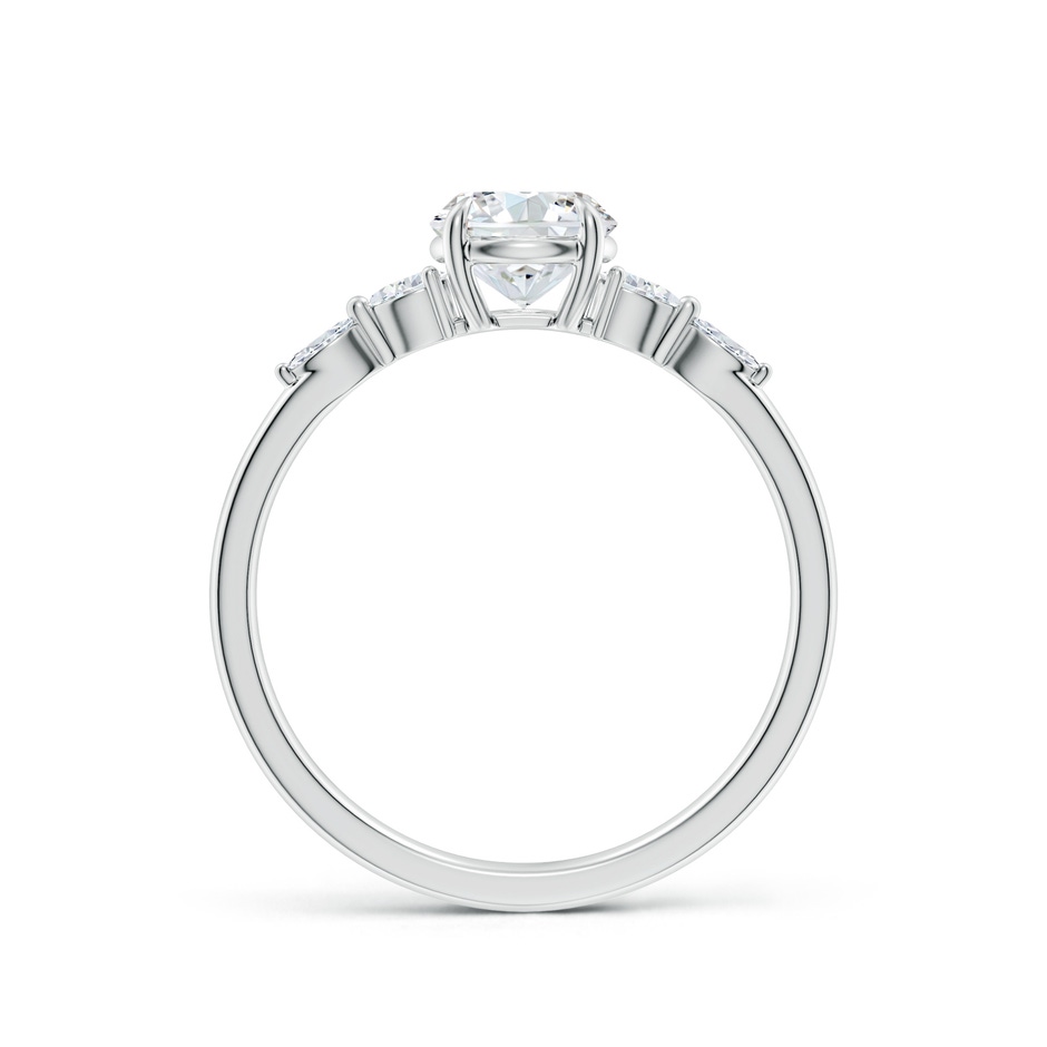 5.9mm FGVS Claw-Set Round Lab-Grown Diamond Side Stone Engagement Ring in P950 Platinum side 199