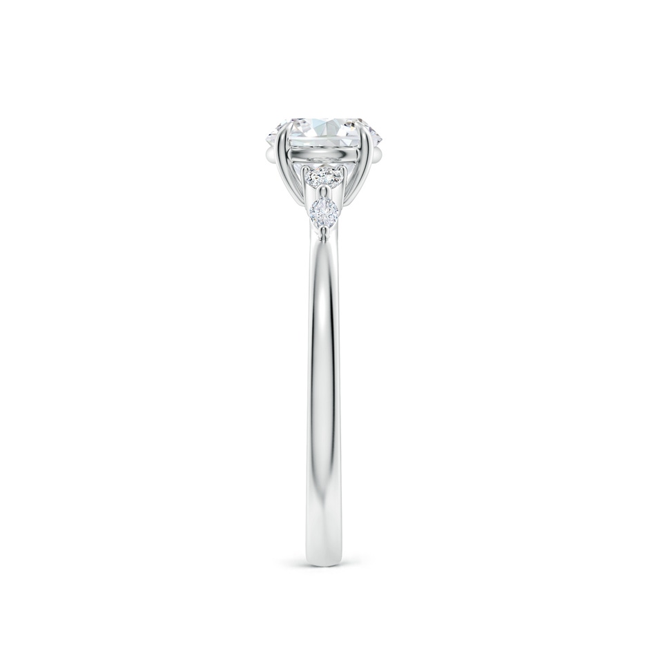 5.9mm FGVS Claw-Set Round Lab-Grown Diamond Side Stone Engagement Ring in P950 Platinum side 299