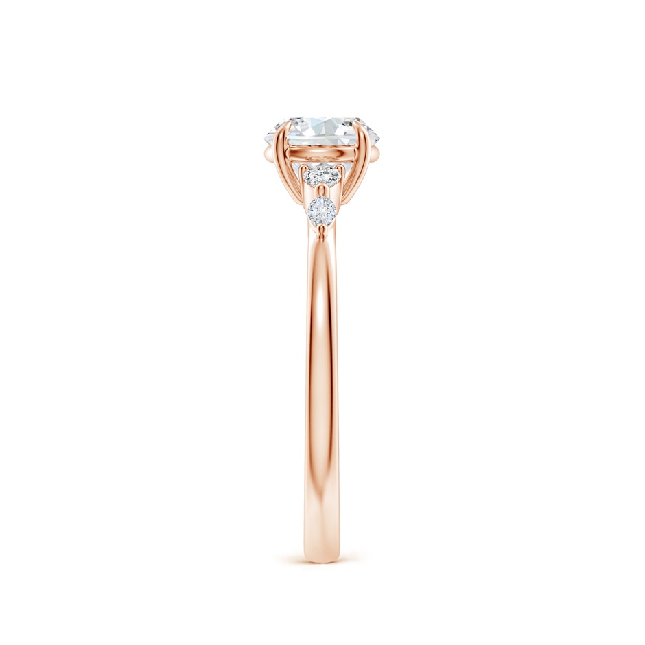 5.9mm FGVS Claw-Set Round Lab-Grown Diamond Side Stone Engagement Ring in Rose Gold side 299