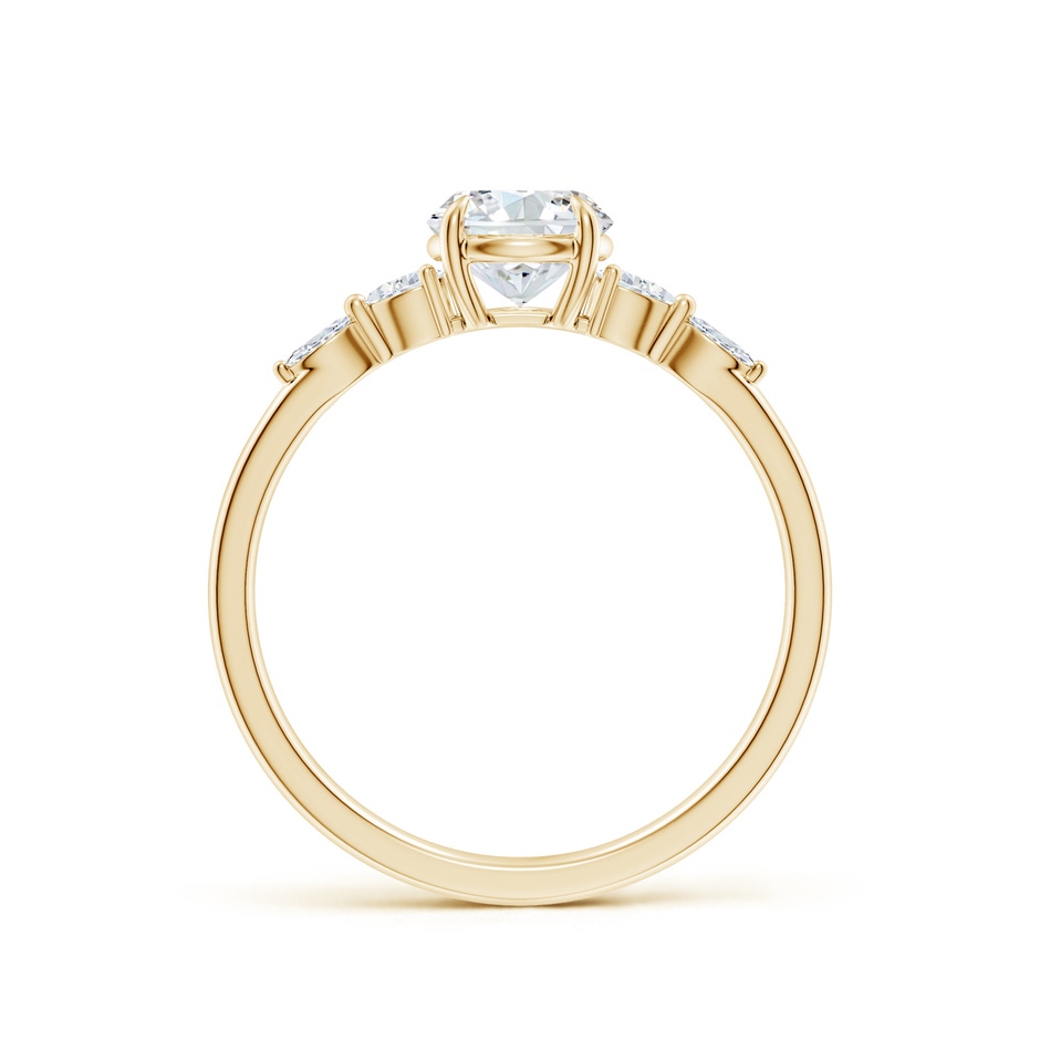 5.9mm FGVS Claw-Set Round Lab-Grown Diamond Side Stone Engagement Ring in Yellow Gold side 199