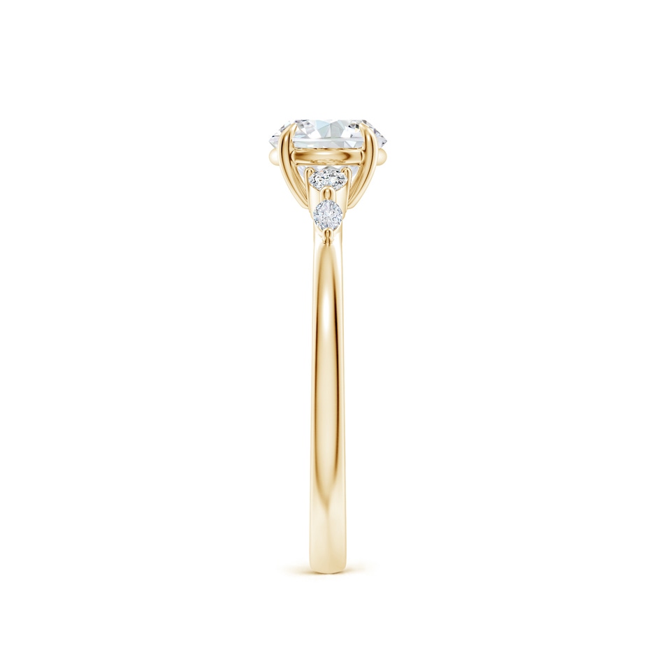 5.9mm FGVS Claw-Set Round Lab-Grown Diamond Side Stone Engagement Ring in Yellow Gold side 299