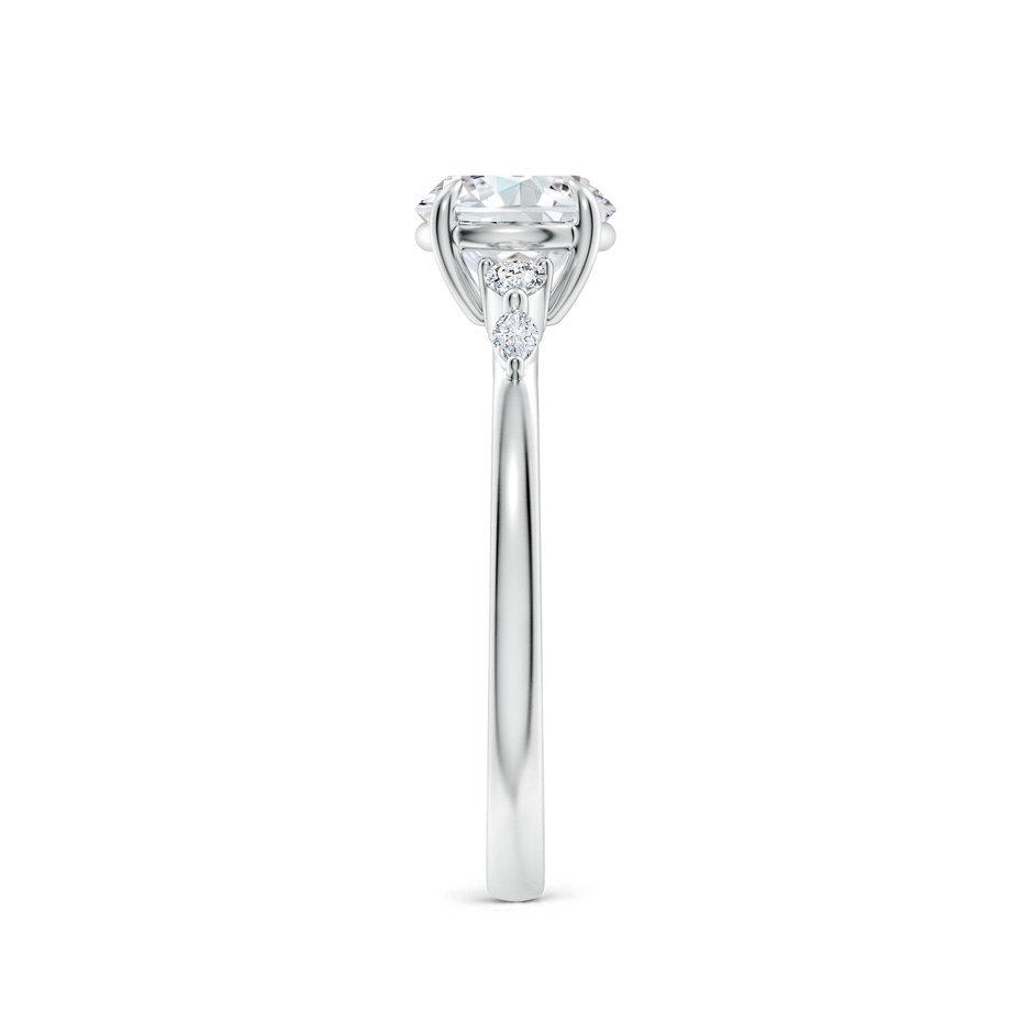 6.4mm FGVS Claw-Set Round Lab-Grown Diamond Side Stone Engagement Ring in P950 Platinum side 299