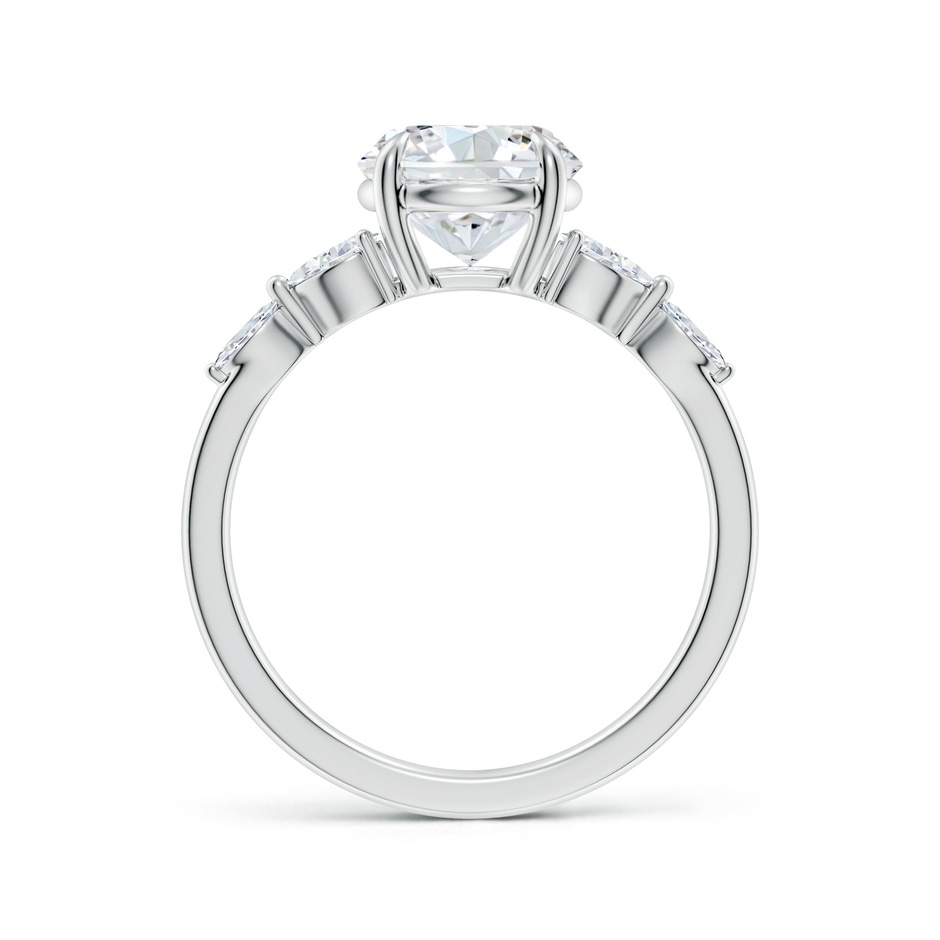 8mm FGVS Claw-Set Round Lab-Grown Diamond Side Stone Engagement Ring in P950 Platinum side 199