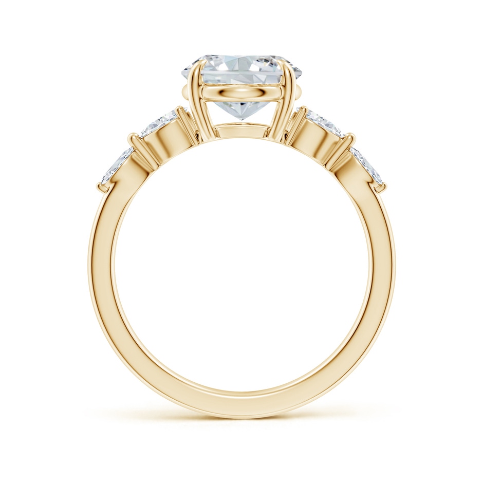 10x8mm FGVS Claw-Set Oval Lab-Grown Diamond Side Stone Engagement Ring in Yellow Gold side 199