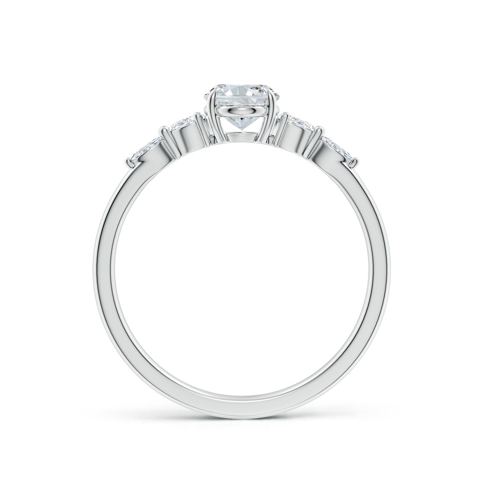 7x5mm FGVS Claw-Set Oval Lab-Grown Diamond Side Stone Engagement Ring in P950 Platinum side 199