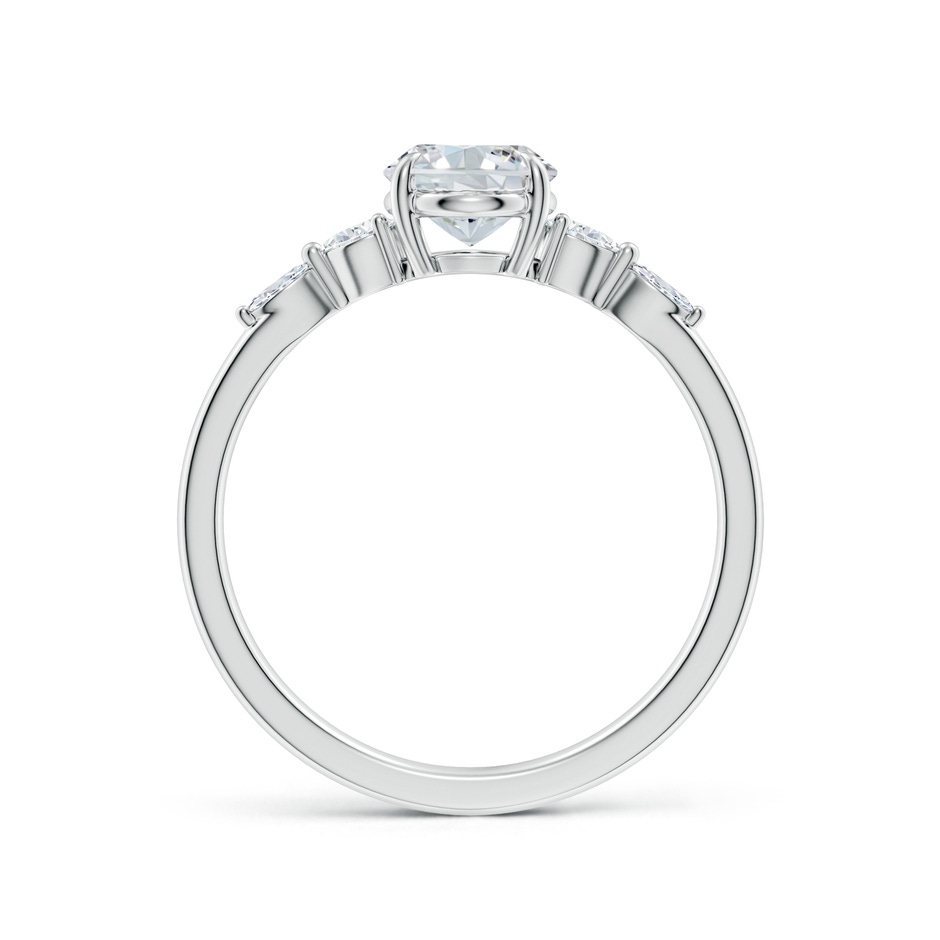 8x6mm FGVS Claw-Set Oval Lab-Grown Diamond Side Stone Engagement Ring in P950 Platinum side 199
