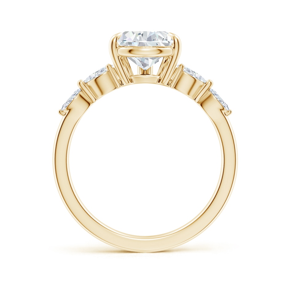 10x8mm FGVS Lab-Grown Pear-Shaped Diamond Side Stone Engagement Ring in Yellow Gold side 199