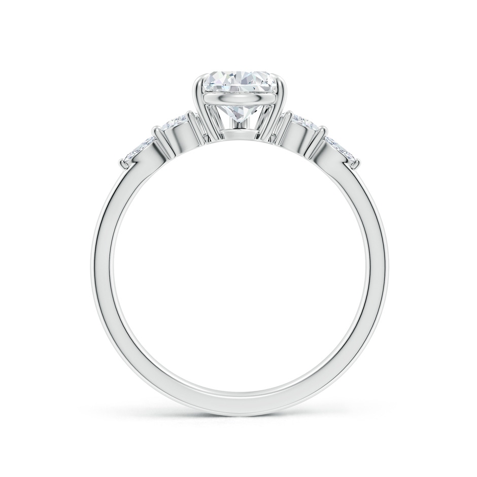 7.7x5.7mm FGVS Lab-Grown Pear-Shaped Diamond Side Stone Engagement Ring in P950 Platinum side 199
