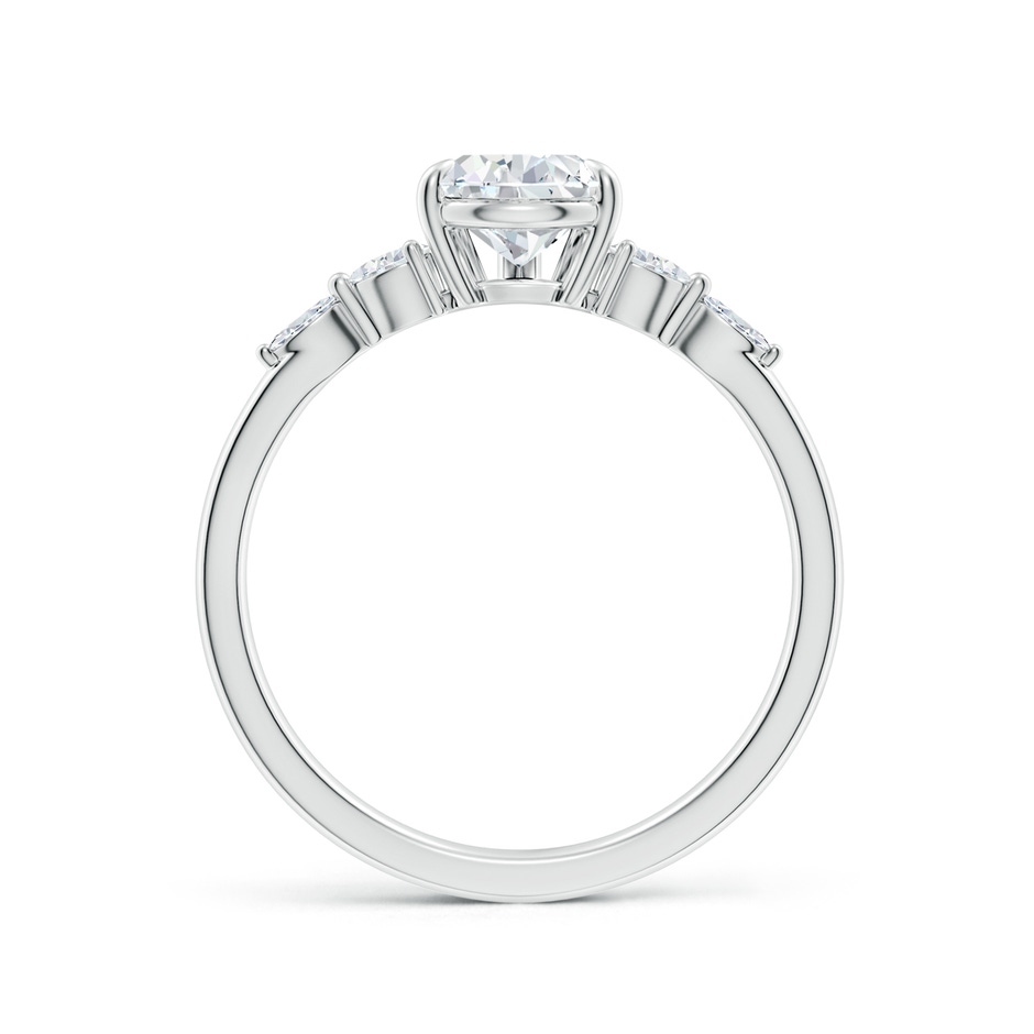 7.7x5.7mm FGVS Lab-Grown Pear-Shaped Diamond Side Stone Engagement Ring in White Gold side 199