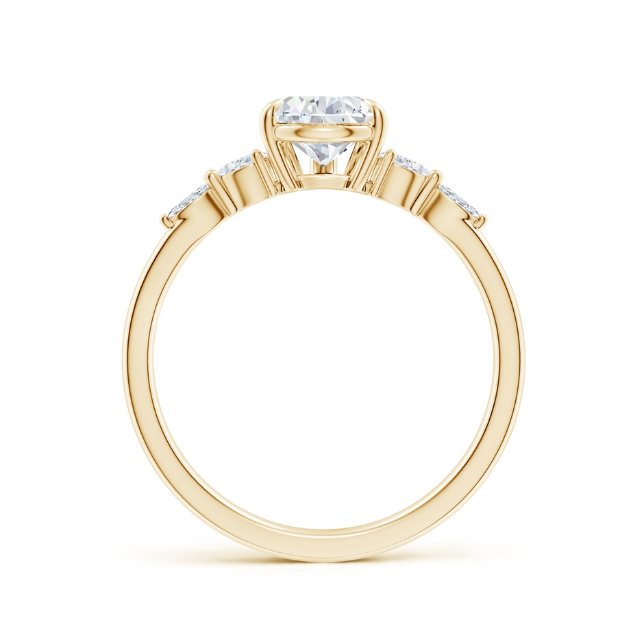 7.7x5.7mm FGVS Lab-Grown Pear-Shaped Diamond Side Stone Engagement Ring in Yellow Gold side 199