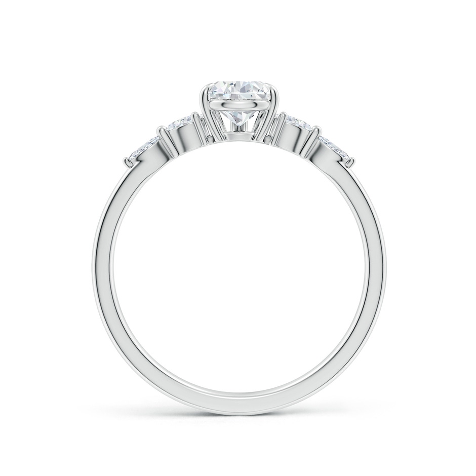 7x5mm FGVS Lab-Grown Pear-Shaped Diamond Side Stone Engagement Ring in 10K White Gold side 199