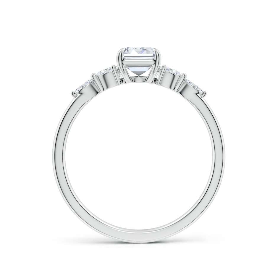 7x5mm FGVS Lab-Grown Emerald-Cut Diamond Side Stone Engagement Ring in White Gold side 199