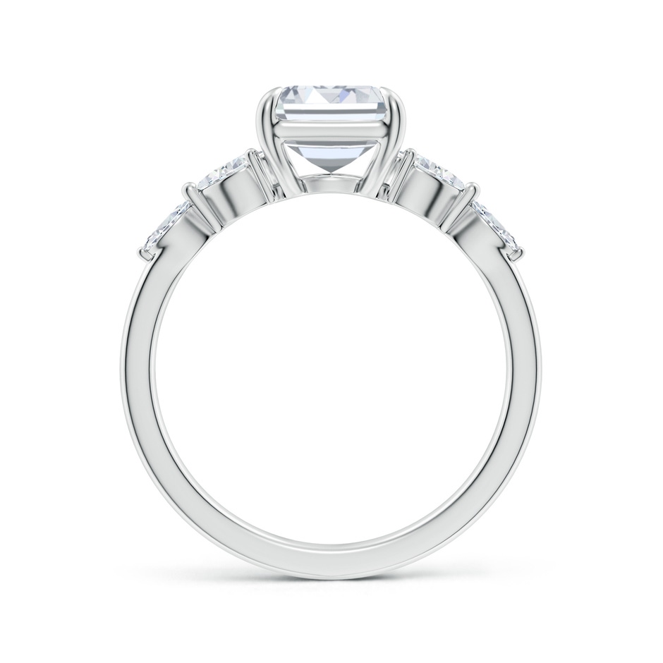 8.5x6.5mm FGVS Lab-Grown Emerald-Cut Diamond Side Stone Engagement Ring in White Gold side 199