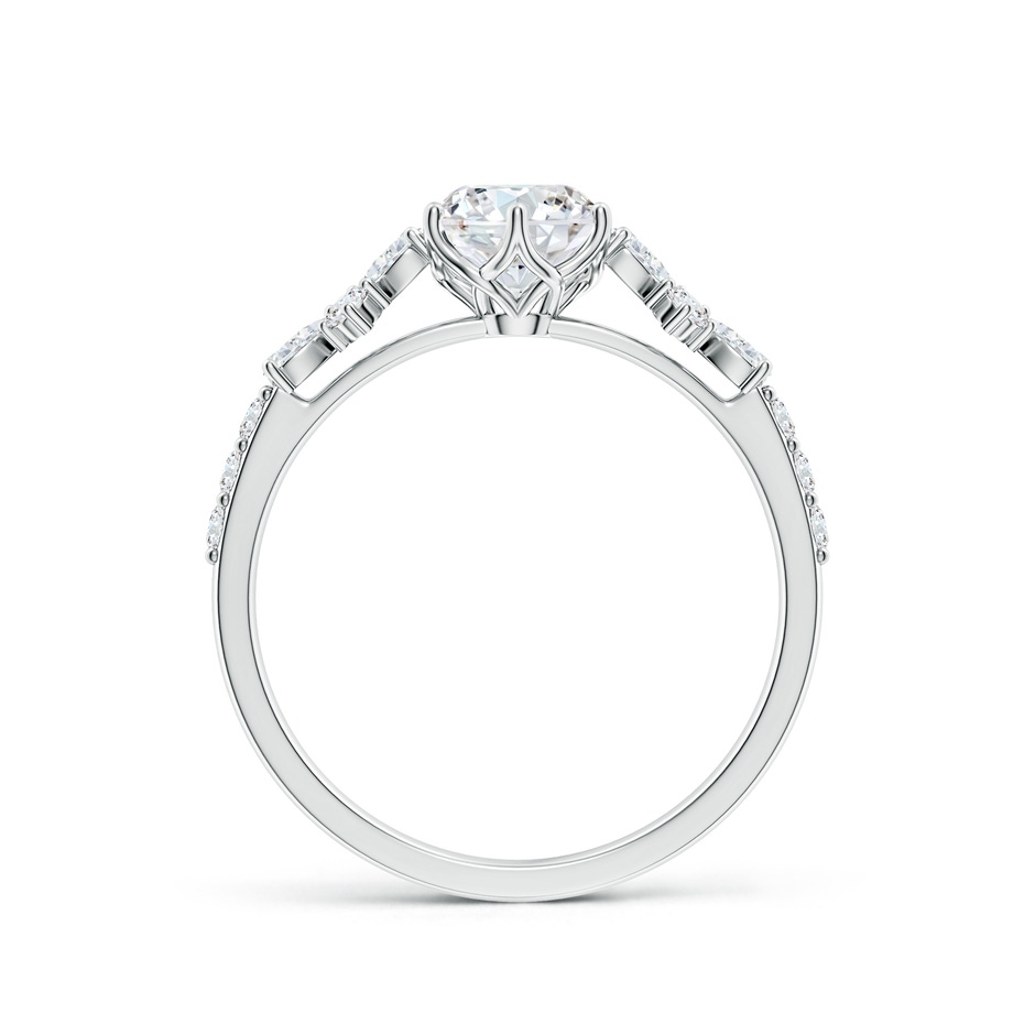 5.9mm FGVS Lab-Grown Round Diamond Side Stone Engagement Ring with Accents in White Gold side 199