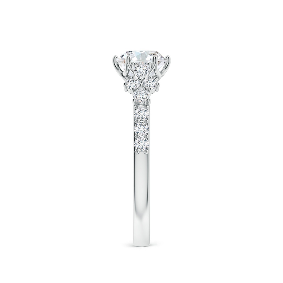5.9mm FGVS Lab-Grown Round Diamond Side Stone Engagement Ring with Accents in White Gold side 299