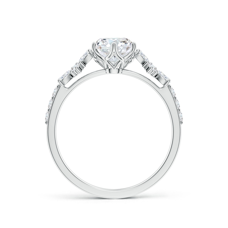 6.4mm FGVS Lab-Grown Round Diamond Side Stone Engagement Ring with Accents in White Gold side 199