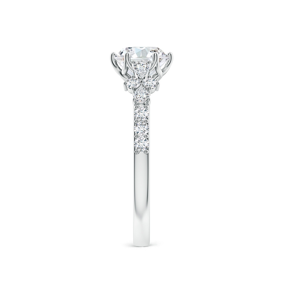 6.4mm FGVS Lab-Grown Round Diamond Side Stone Engagement Ring with Accents in White Gold side 299