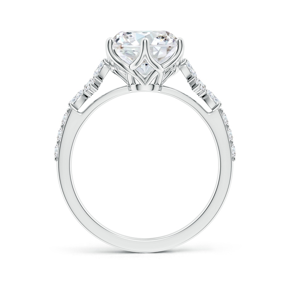 9.2mm FGVS Lab-Grown Round Diamond Side Stone Engagement Ring with Accents in White Gold side 199