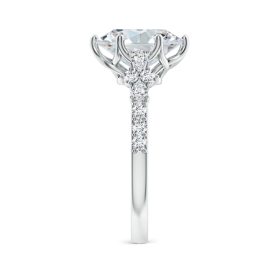 10x8mm FGVS Lab-Grown Oval Diamond Side Stone Engagement Ring with Accents in White Gold side 299