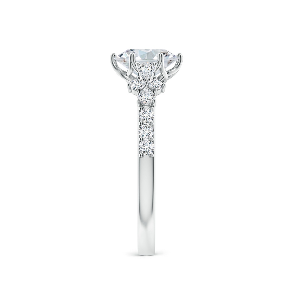 7x5mm FGVS Lab-Grown Oval Diamond Side Stone Engagement Ring with Accents in White Gold side 299