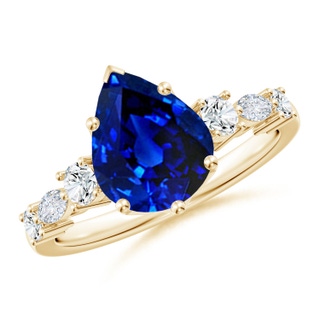 Pear Lab-Grown Lab Grown Blue Sapphire