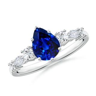 Pear Lab-Grown Lab Grown Blue Sapphire
