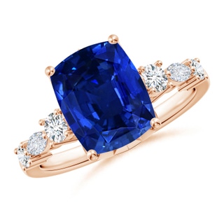 Cushion Rectangular Lab-Grown Lab Grown Blue Sapphire