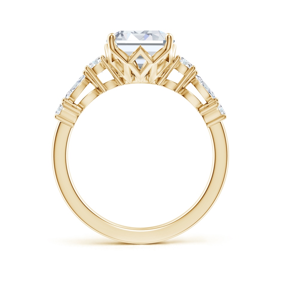 10x7mm FGVS Lab-Grown Classic Emerald-Cut Diamond Side Stone Engagement Ring in 18K Yellow Gold side 199