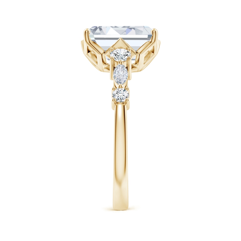10x7mm FGVS Lab-Grown Classic Emerald-Cut Diamond Side Stone Engagement Ring in 18K Yellow Gold side 299