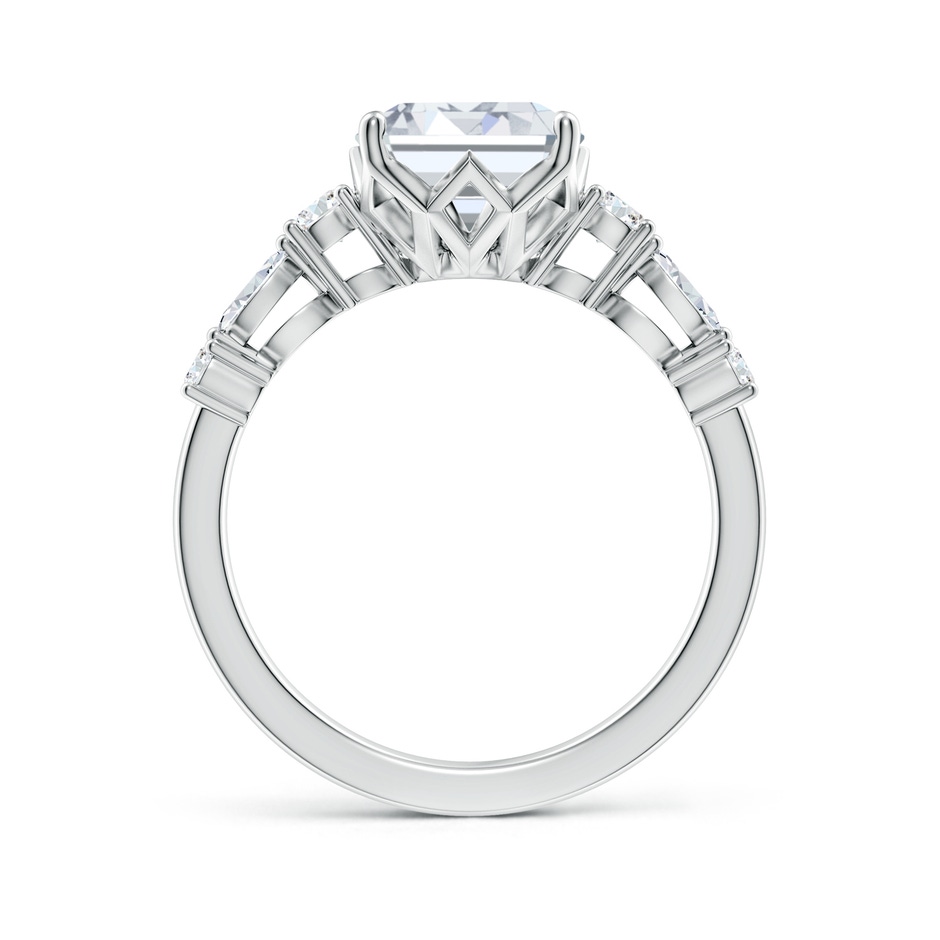 10x7mm FGVS Lab-Grown Classic Emerald-Cut Diamond Side Stone Engagement Ring in White Gold side 199