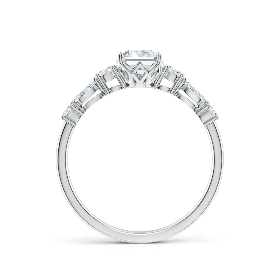 7x5mm FGVS Lab-Grown Classic Emerald-Cut Diamond Side Stone Engagement Ring in White Gold side 199