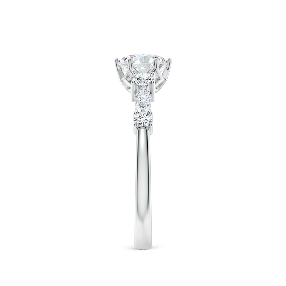 5.9mm FGVS Lab-Grown Classic Round Diamond Side Stone Engagement Ring in P950 Platinum side 299