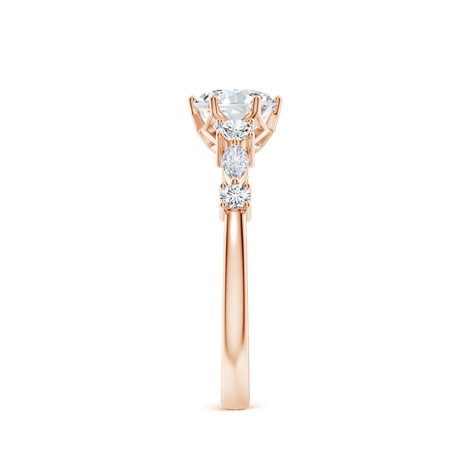 5.9mm FGVS Lab-Grown Classic Round Diamond Side Stone Engagement Ring in Rose Gold side 299