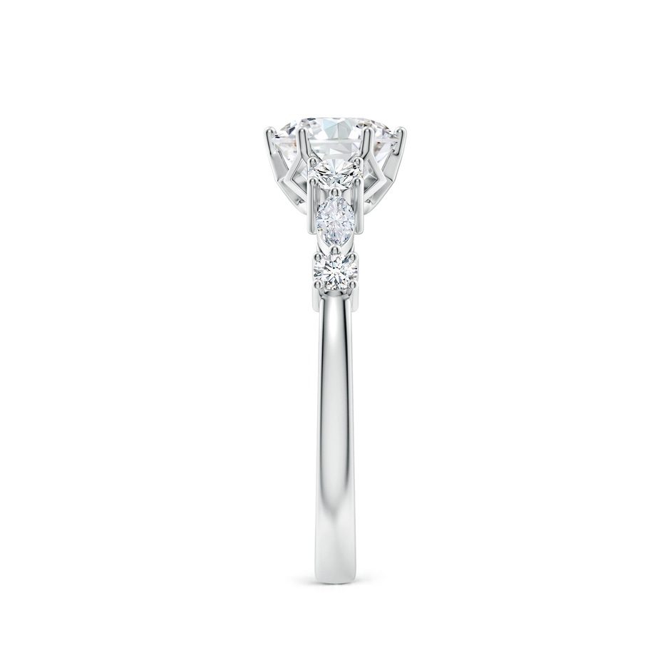 6.4mm FGVS Lab-Grown Classic Round Diamond Side Stone Engagement Ring in 18K White Gold side 299