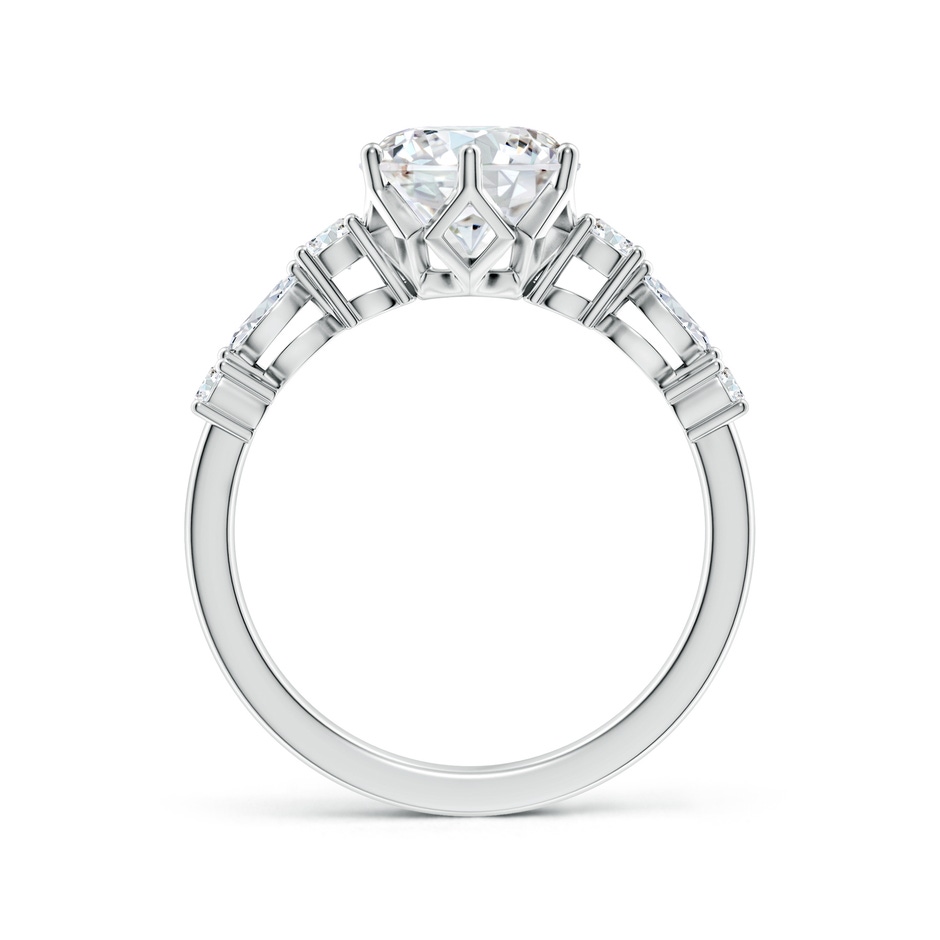 8mm FGVS Lab-Grown Classic Round Diamond Side Stone Engagement Ring in White Gold side 199