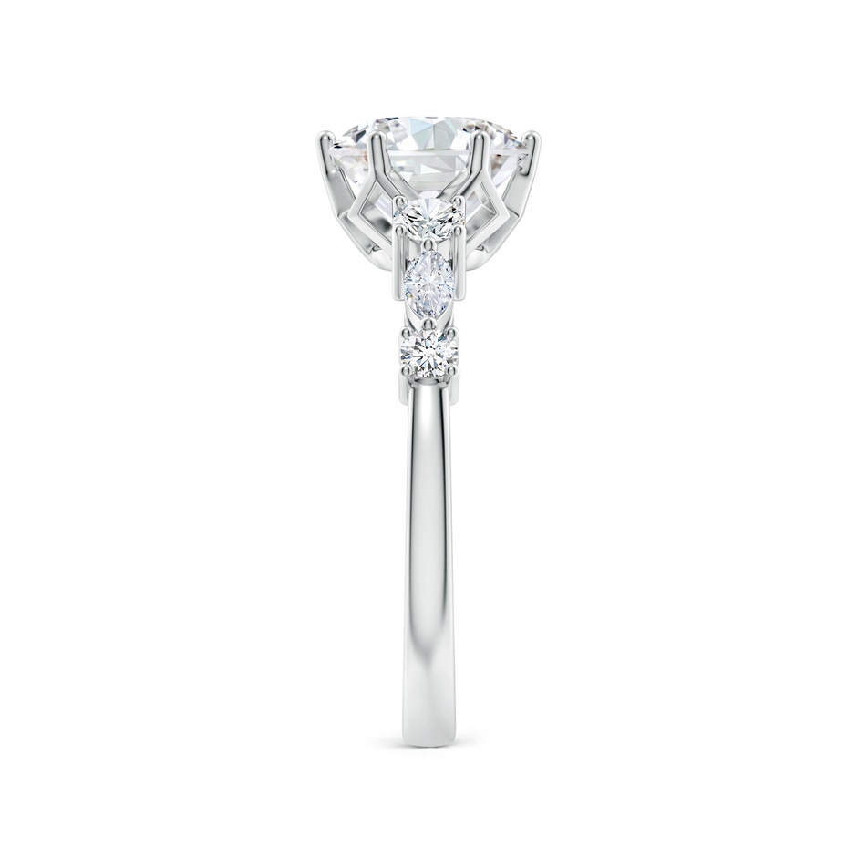8mm FGVS Lab-Grown Classic Round Diamond Side Stone Engagement Ring in White Gold side 299