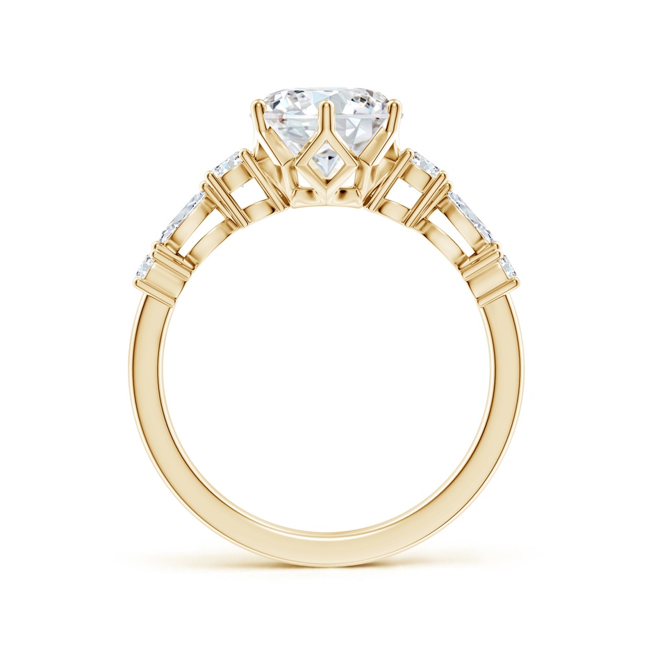 8mm FGVS Lab-Grown Classic Round Diamond Side Stone Engagement Ring in Yellow Gold side 199