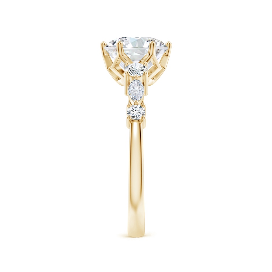 8mm FGVS Lab-Grown Classic Round Diamond Side Stone Engagement Ring in Yellow Gold side 299