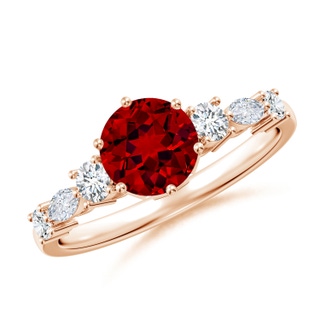 Round Lab-Grown Lab Grown Ruby