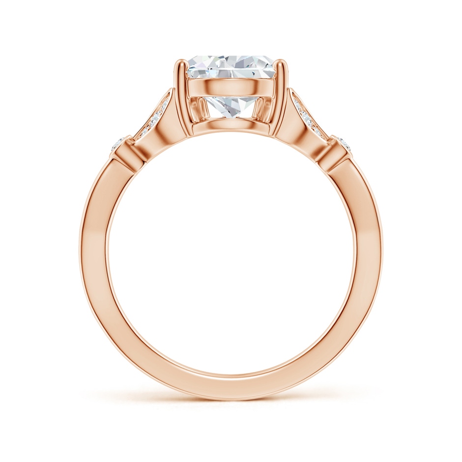 10x8mm FGVS Lab-Grown Nature-Inspired Pear Diamond Engagement Ring with Leaf Motifs in Rose Gold side 199