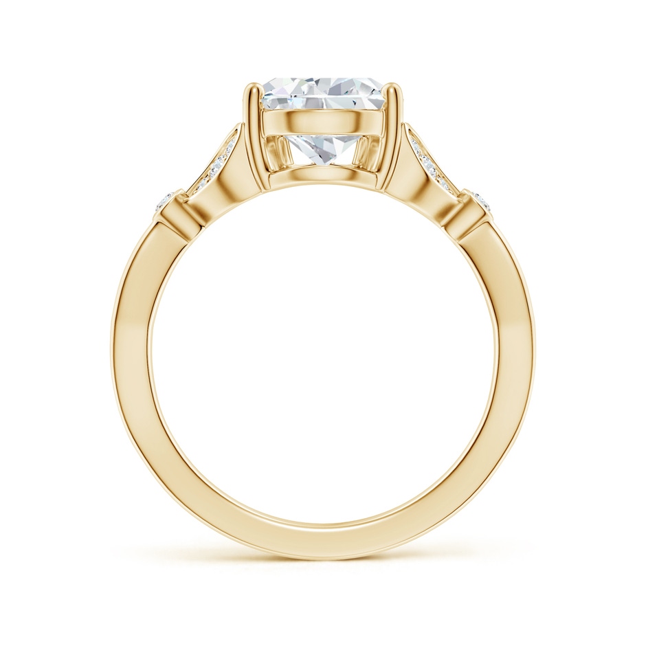 10x8mm FGVS Lab-Grown Nature-Inspired Pear Diamond Engagement Ring with Leaf Motifs in Yellow Gold side 199