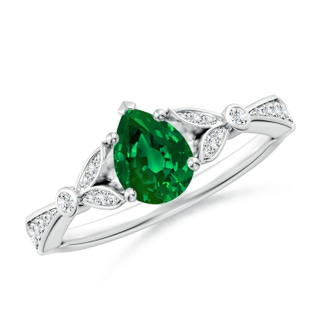 Pear Lab-Grown Lab Grown Emerald