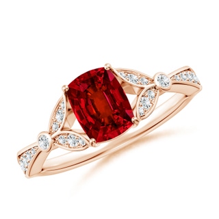Cushion Rectangular Lab-Grown Lab Grown Ruby
