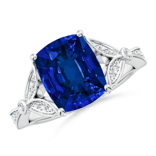 Cushion Rectangular Lab-Grown Lab Grown Blue Sapphire