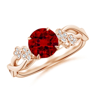 Round Lab-Grown Lab Grown Ruby