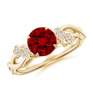Round Lab-Grown Lab Grown Ruby