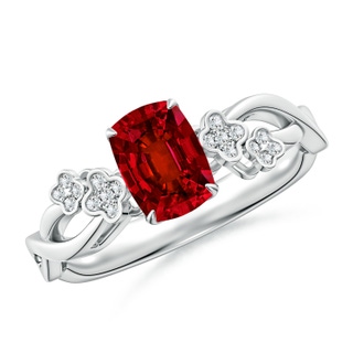 Cushion Rectangular Lab-Grown Lab Grown Ruby